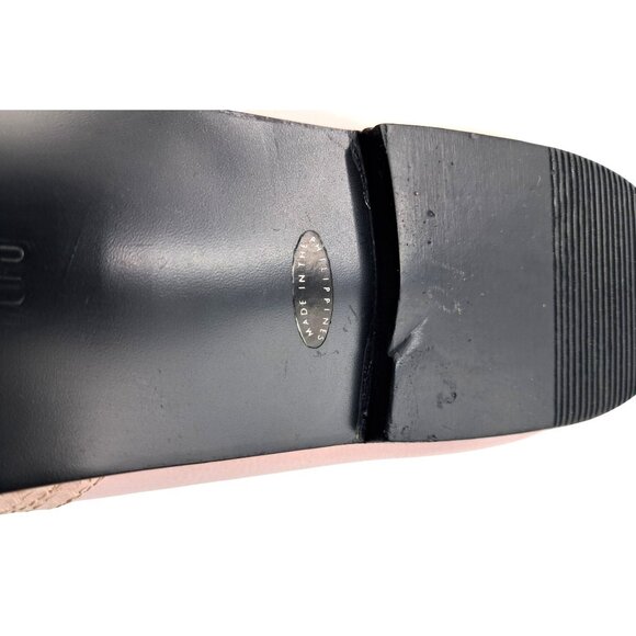 Vintage Blush Pink Shoes Womens Sz 40 8.5 Leather & Snakeskin Lace-Up Loafers by - Picture 11 of 14